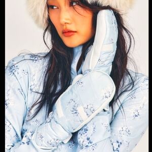 Bogner Loveshackfancy Pia ski Mitten Polished Blue Bogner Loveshackfancy Panja